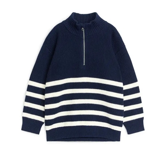 ARKET half-zip striped jumper (Youth size) - Picture 1 of 4